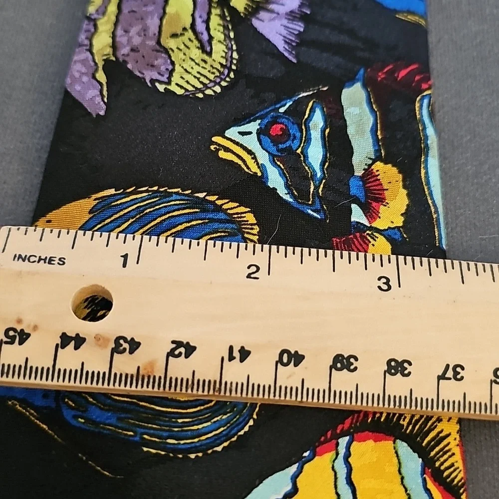 Colorful Fish Pattern Necktie‎ By Surrey. 100% Polyester.